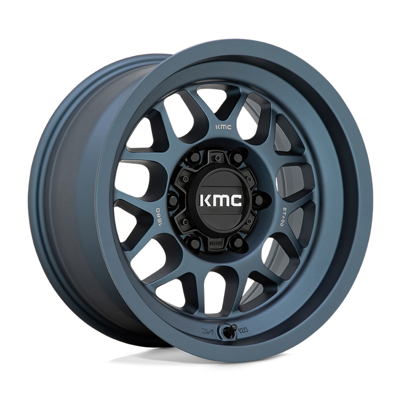KM725 Terra Cast Aluminum Wheel in Metallic Blue Finish from KMC Wheels - View 1