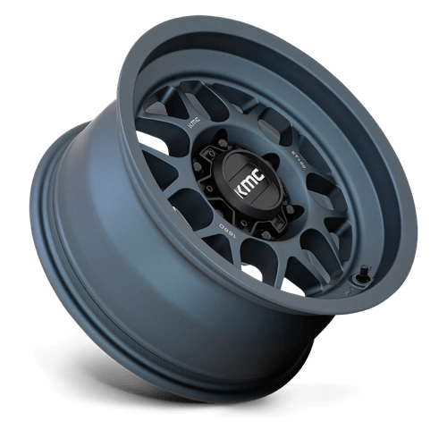 KM725 Terra Cast Aluminum Wheel in Metallic Blue Finish from KMC Wheels - View 3