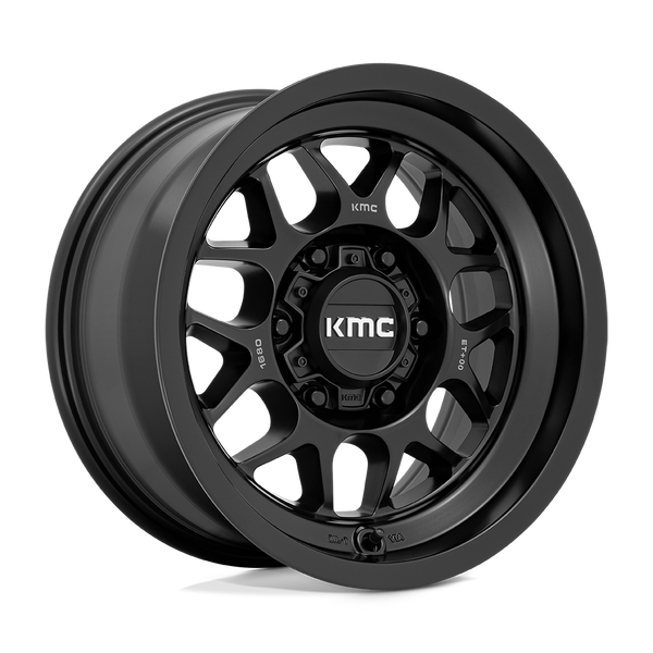 KM725 Terra Cast Aluminum Wheel in Satin Black Finish from KMC Wheels - View 1