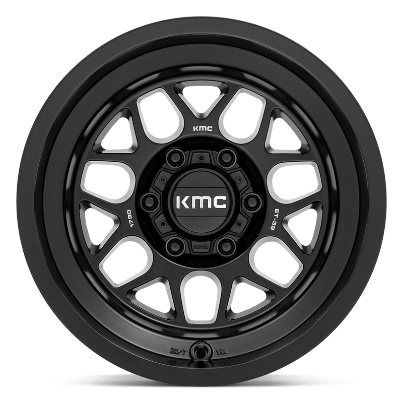 KMC Terra Cast Aluminum Wheel (KM725) - Satin Black