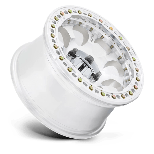 KM237 RIOT Beadlock Cast Aluminum Wheel in Machined Finish from KMC Wheels - View 3