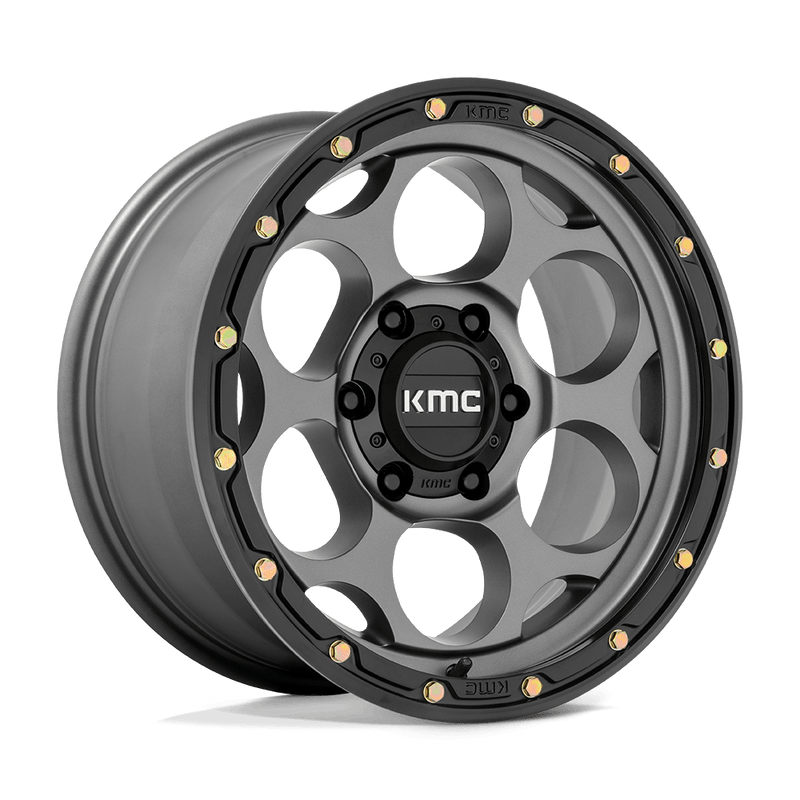 KM541 Dirty Harry Cast Aluminum Wheel in Satin Gray with Black Lip Finish from KMC Wheels - View 1