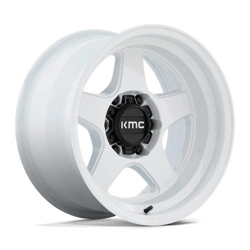 KM728 LOBO Cast Aluminum Wheel in Gloss White Finish from KMC Wheels - View 2