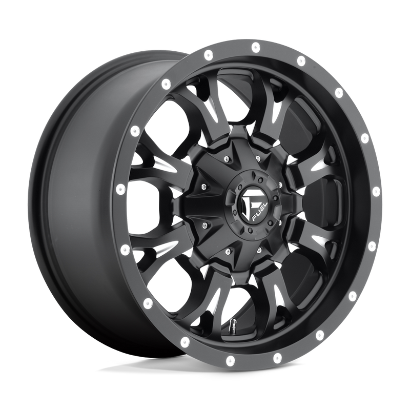 D517 Krank Cast Aluminum Wheel in Matte Black Milled Finish from Fuel Wheels - View 1
