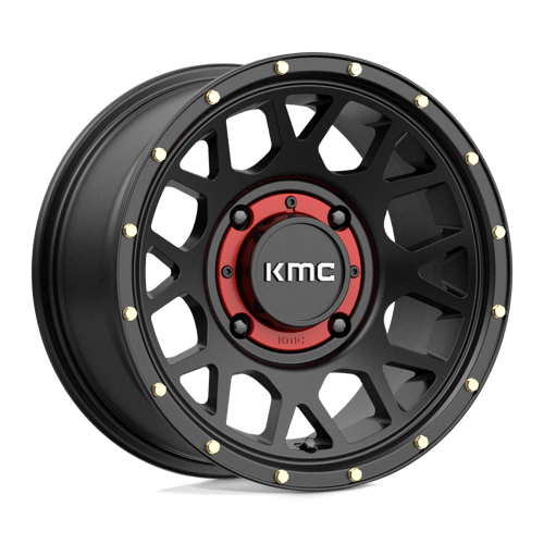 KS135 Grenade Cast Aluminum Wheel in Satin Black Finish from KMC Wheels - View 4
