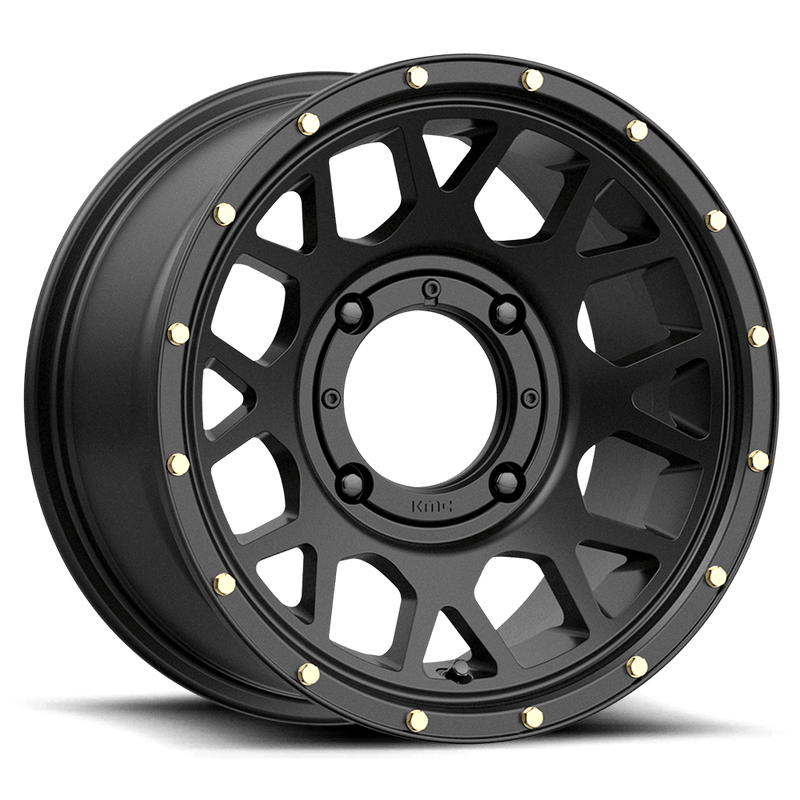 KMC Grenade Cast Aluminum Wheel (KS135) - Satin Black