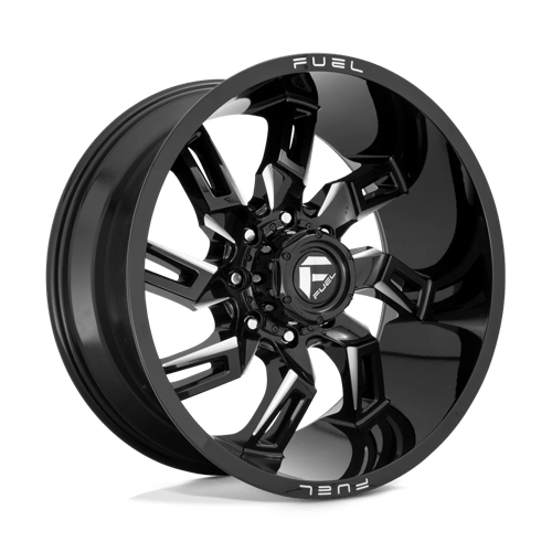 D747 Lockdown Cast Aluminum Wheel in Gloss Black Milled Finish from Fuel Wheels - View 2