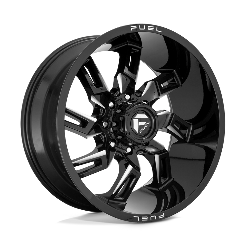 D747 Lockdown Cast Aluminum Wheel in Gloss Black Milled Finish from Fuel Wheels - View 1