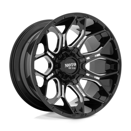 MO808 Sniper Cast Aluminum Wheel in Gloss Black Milled Finish from Moto Metal Wheels - View 2