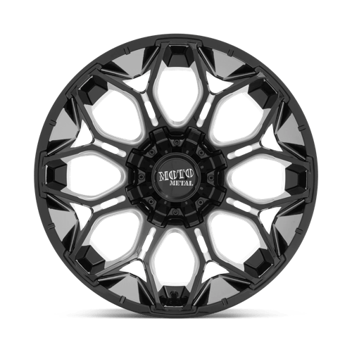 MO808 Sniper Cast Aluminum Wheel in Gloss Black Milled Finish from Moto Metal Wheels - View 4