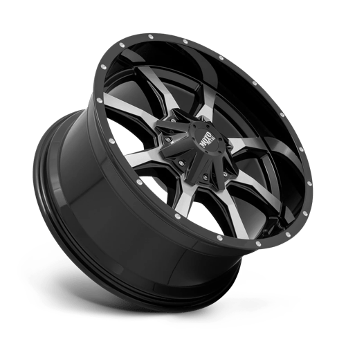 MO970 Cast Aluminum Wheel in Gloss Black Machined Face Finish from Moto Metal Wheels - View 3