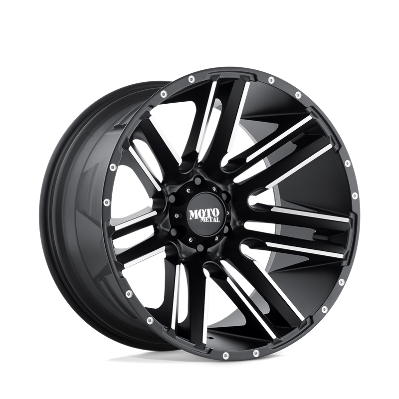 MO978 Razor Cast Aluminum Wheel in Satin Black Machined Finish from Moto Metal Wheels - View 1