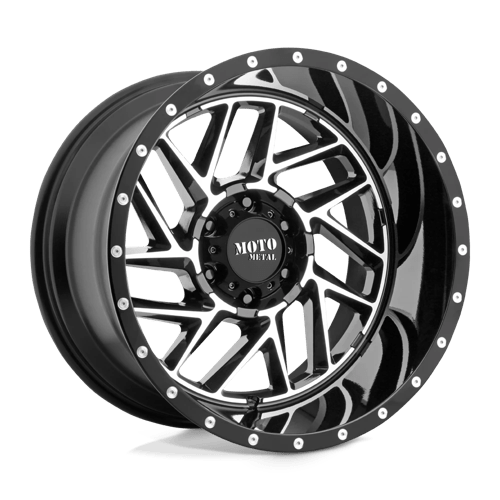 MO985 Breakout Cast Aluminum Wheel in Gloss Black Machined Finish from Moto Metal Wheels - View 2