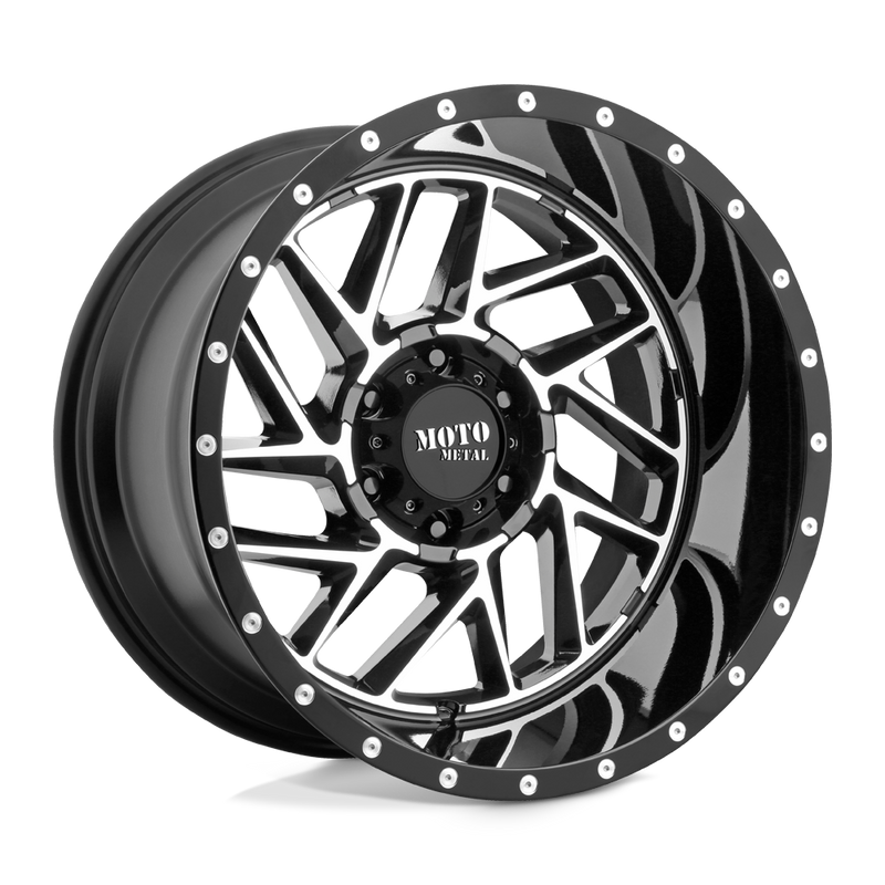 MO985 Breakout Cast Aluminum Wheel in Gloss Black Machined Finish from Moto Metal Wheels - View 1
