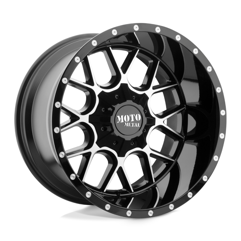 MO986 Siege Cast Aluminum Wheel in Gloss Black Machined Finish from Moto Metal Wheels - View 1