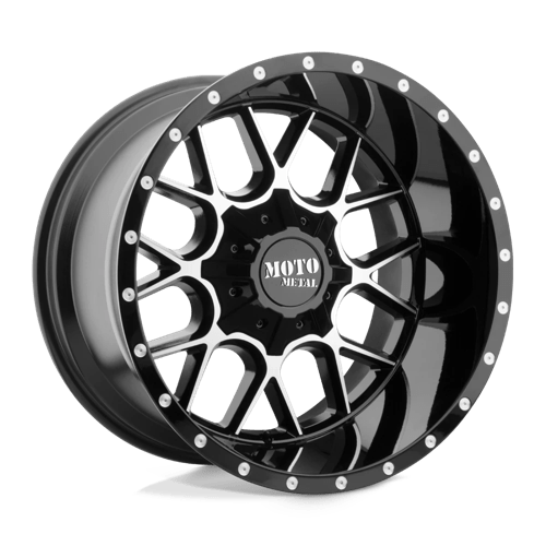 MO986 Siege Cast Aluminum Wheel in Gloss Black Machined Finish from Moto Metal Wheels - View 2