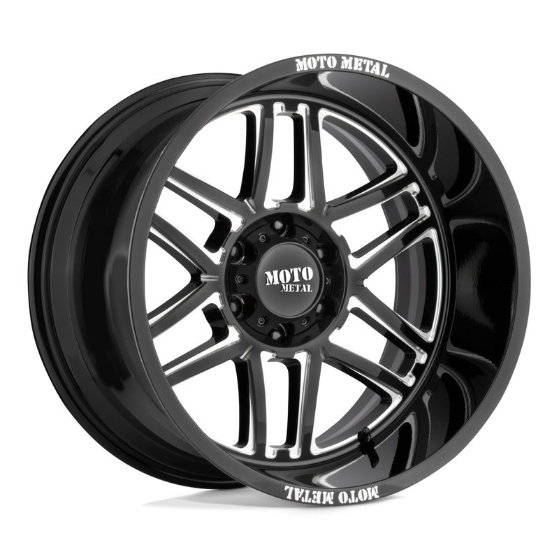 MO992 Folsom Cast Aluminum Wheel in Gloss Black Milled Finish from Moto Metal Wheels - View 1