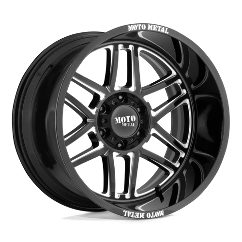MO992 Folsom Cast Aluminum Wheel in Gloss Black Milled Finish from Moto Metal Wheels - View 2