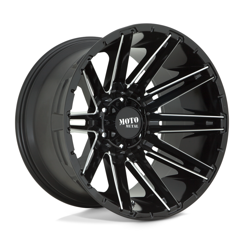 MO998 Kraken Cast Aluminum Wheel in Gloss Black Milled Finish from Moto Metal Wheels - View 1