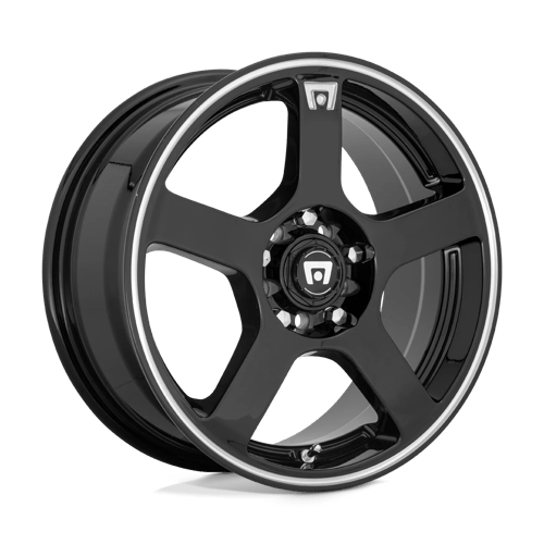 MR116 FS5 Cast Aluminum Wheel in Gloss Black Machined Flange Finish from Motegi Wheels - View 2
