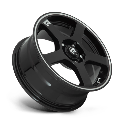 MR116 FS5 Cast Aluminum Wheel in Gloss Black Machined Flange Finish from Motegi Wheels - View 3