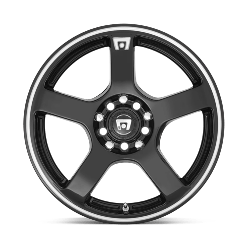 MR116 FS5 Cast Aluminum Wheel in Gloss Black Machined Flange Finish from Motegi Wheels - View 4