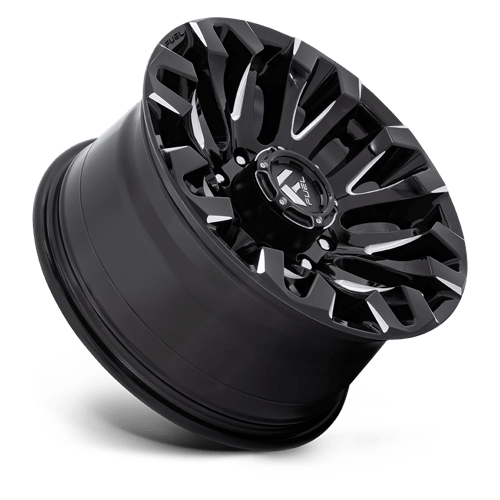 D828 Quake Cast Aluminum Wheel in Gloss Black Milled Finish from Fuel Wheels - View 3