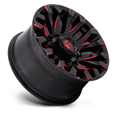 D829 Quake Cast Aluminum Wheel in Gloss Black Milled Red Tint Finish from Fuel Wheels - View 3