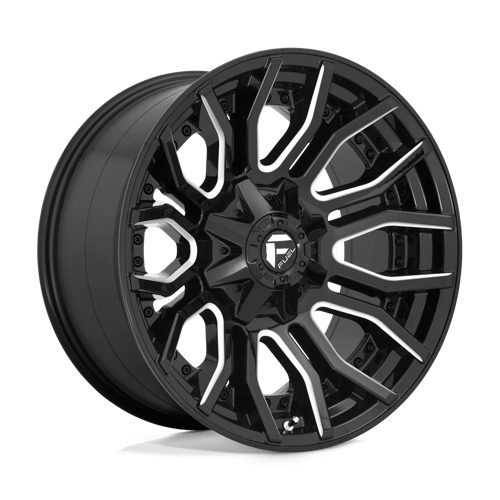 D711 RAGE Cast Aluminum Wheel in Gloss Black Milled Finish from Fuel Wheels - View 2