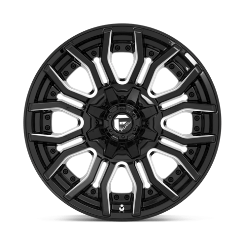 D711 RAGE Cast Aluminum Wheel in Gloss Black Milled Finish from Fuel Wheels - View 5