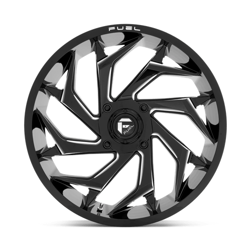 D753 Reaction Cast Aluminum Wheel in Gloss Black Milled Finish from Fuel Wheels - View 5