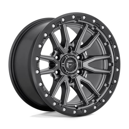 D680 Rebel Cast Aluminum Wheel in Matte Gunmetal Black Bead Ring Finish from Fuel Wheels - View 2