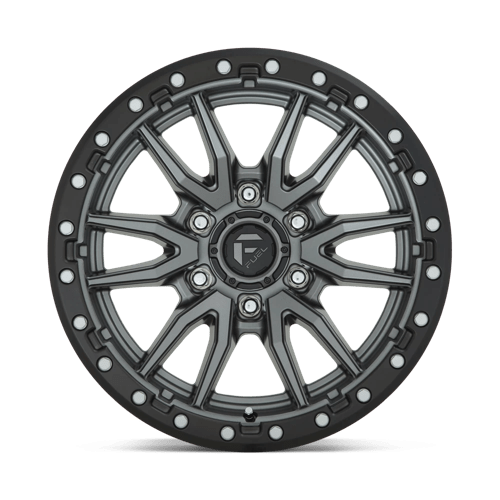D680 Rebel Cast Aluminum Wheel in Matte Gunmetal Black Bead Ring Finish from Fuel Wheels - View 5
