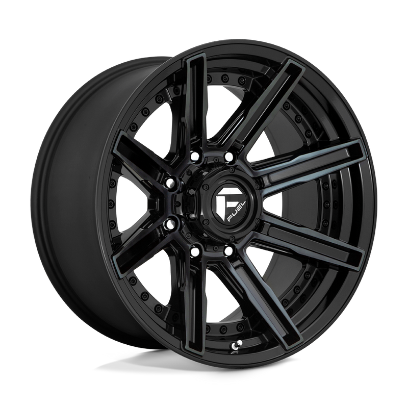 D708 Rogue Cast Aluminum Wheel in Gloss Machined with Double Dark Tint Finish from Fuel Wheels - View 1