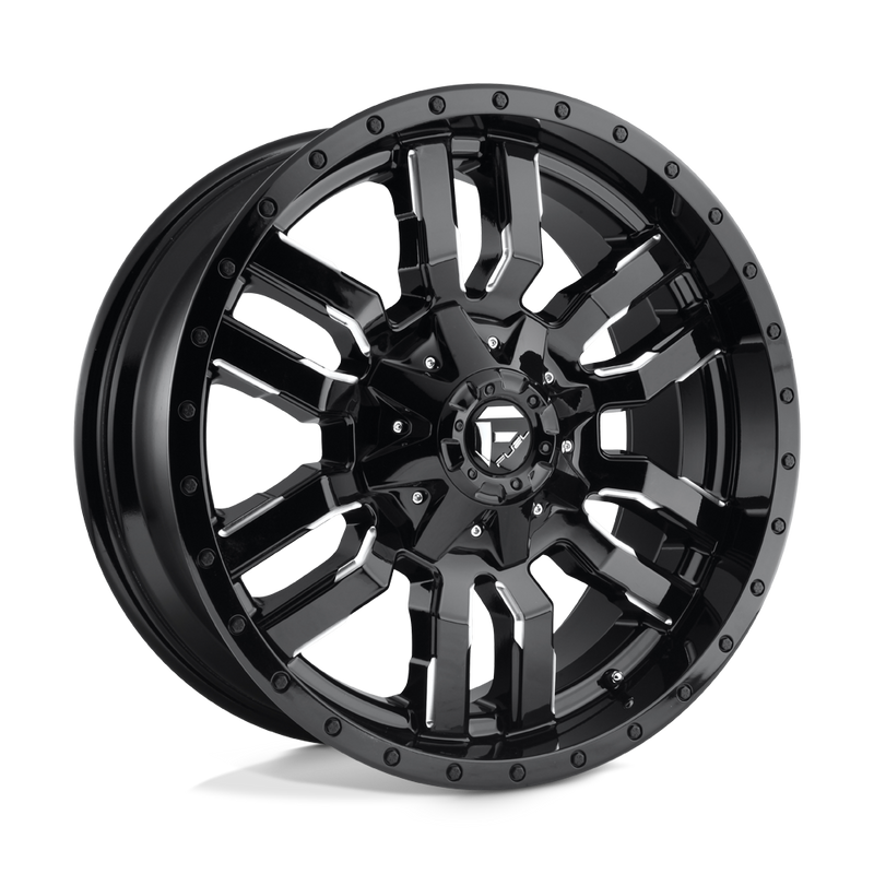D595 Sledge Cast Aluminum Wheel in Gloss Black Milled Finish from Fuel Wheels - View 1