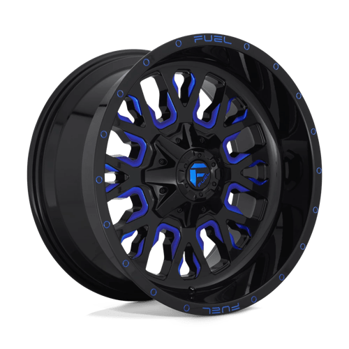 D645 Stroke Cast Aluminum Wheel in Gloss Black Blue Tinted Clear Finish from Fuel Wheels - View 2