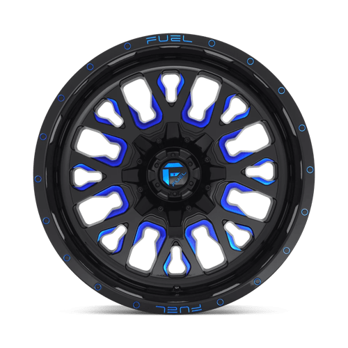 D645 Stroke Cast Aluminum Wheel in Gloss Black Blue Tinted Clear Finish from Fuel Wheels - View 5