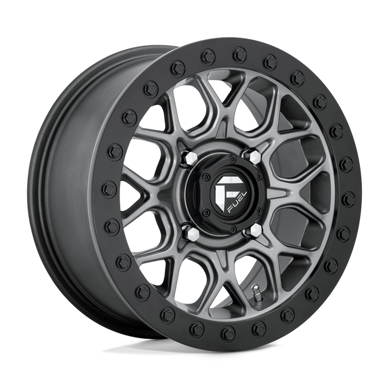 D919 TECH Beadlock Cast Aluminum Wheel in Matte Gunmetal Black Bead Ring Finish from Fuel Wheels - View 1