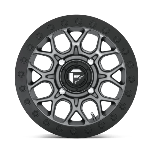 D919 TECH Beadlock Cast Aluminum Wheel in Matte Gunmetal Black Bead Ring Finish from Fuel Wheels - View 5