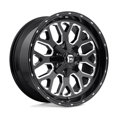 D588 Titan Cast Aluminum Wheel in Gloss Black Milled Finish from Fuel Wheels - View 2