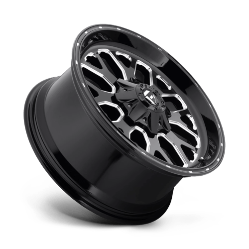 D588 Titan Cast Aluminum Wheel in Gloss Black Milled Finish from Fuel Wheels - View 3