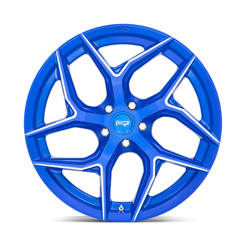 M268 Torsion Cast Aluminum Wheel in Anodized Blue Milled Finish from Niche Wheels - View 5