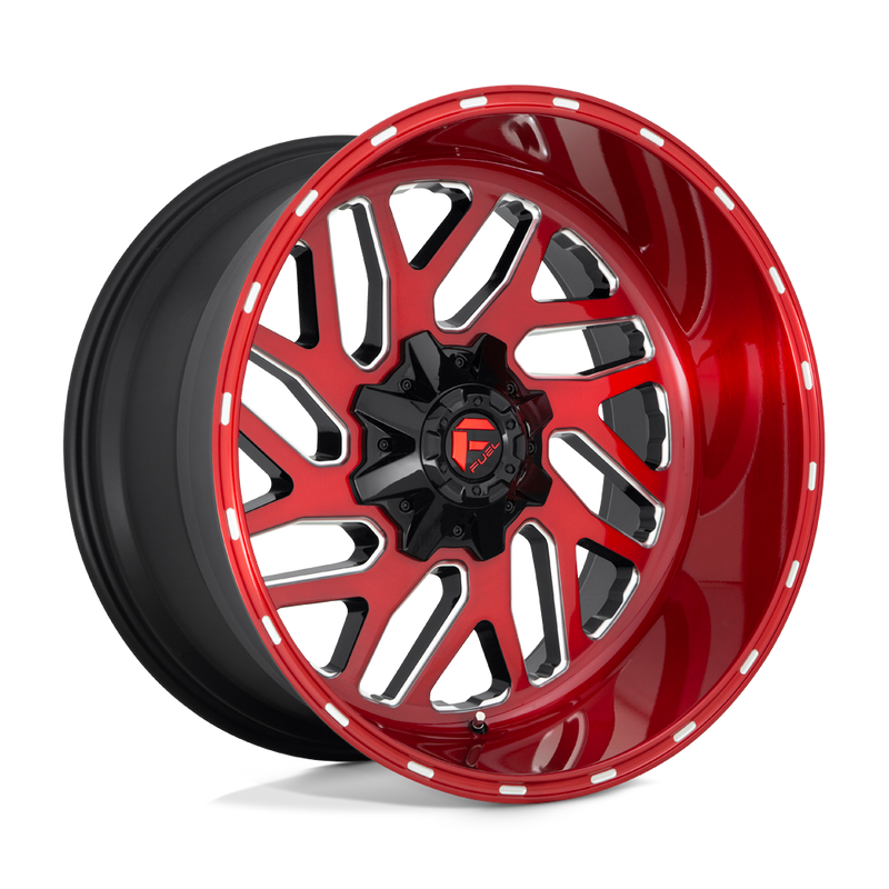 D691 Triton Cast Aluminum Wheel in Candy Red Milled Finish from Fuel Wheels - View 1