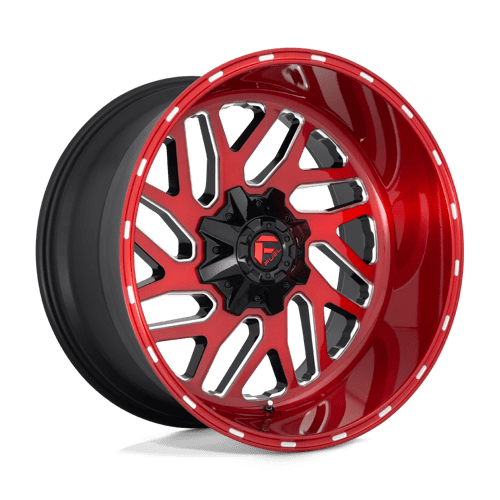 D691 Triton Cast Aluminum Wheel in Candy Red Milled Finish from Fuel Wheels - View 2