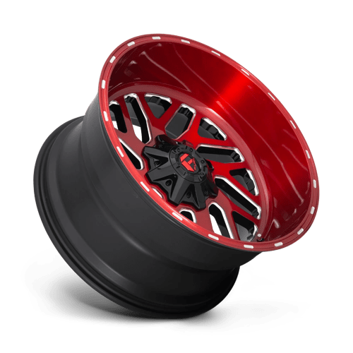 D691 Triton Cast Aluminum Wheel in Candy Red Milled Finish from Fuel Wheels - View 3