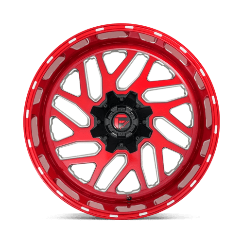 D691 Triton Cast Aluminum Wheel in Candy Red Milled Finish from Fuel Wheels - View 5