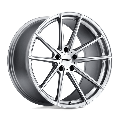 TSW Bathurst Flow Formed Aluminum Wheel - Silver With Mirror Cut Face