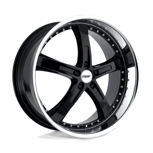 TSW Jarama Cast Aluminum Wheel - Gloss Black With Mirror Cut Lip
