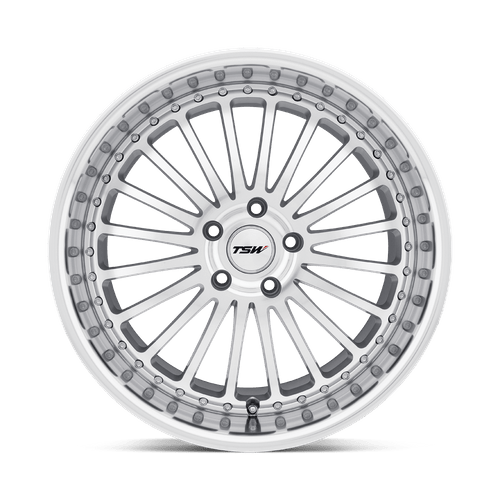 TSW Silverstone Cast Aluminum Wheel - Silver With Mirror Cut Face And Lip