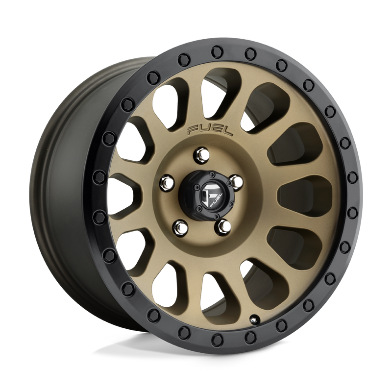D600 Vector Cast Aluminum Wheel in Matte Bronze with Black Bead Ring Finish from Fuel Wheels - View 1